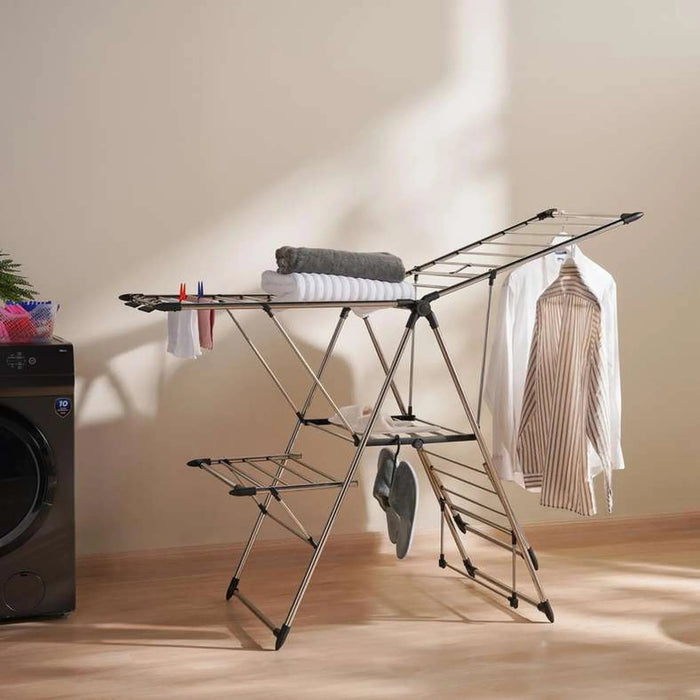 Lex Foldable Cloth Dryer With 20M Drying Space 156X62X100Cm - Black Pan Home