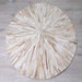 Lexus Foil Printed Hairon Round Rug 150Cm Dia - Gold Pan Home