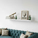 Leyton Wooden Wall Shelf 122X23cm-White Pan Home