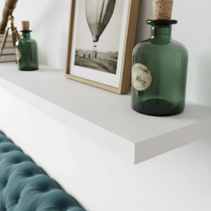 Leyton Wooden Wall Shelf 122X23cm-White Pan Home