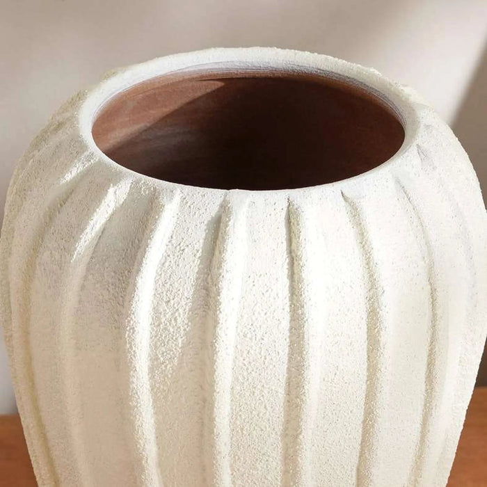 Liadean Terracotta Deco Vase 22X22X27Cm - Off White