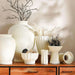 Liadean Terracotta Decor Footed Bowl  21X21X16Cm - Off White Pan Home