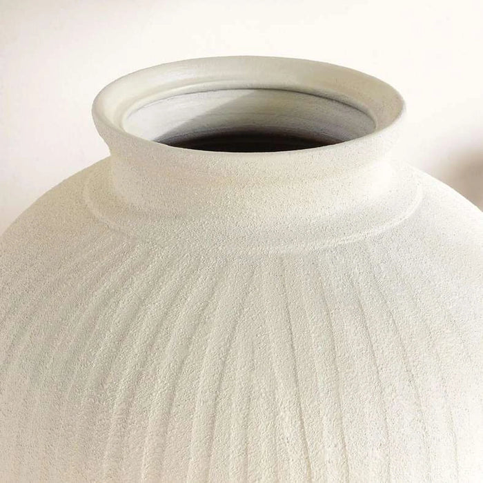 Liadean Terracotta Decor Vase 26X26X38Cm - Off White