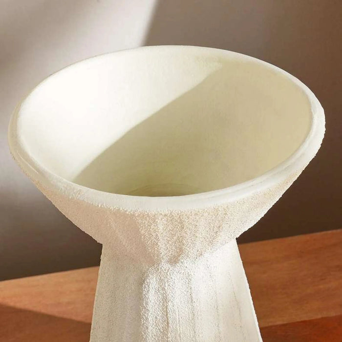 Liadean Terracotta Pillar Candle Holder 20X20X22Cm - Off White