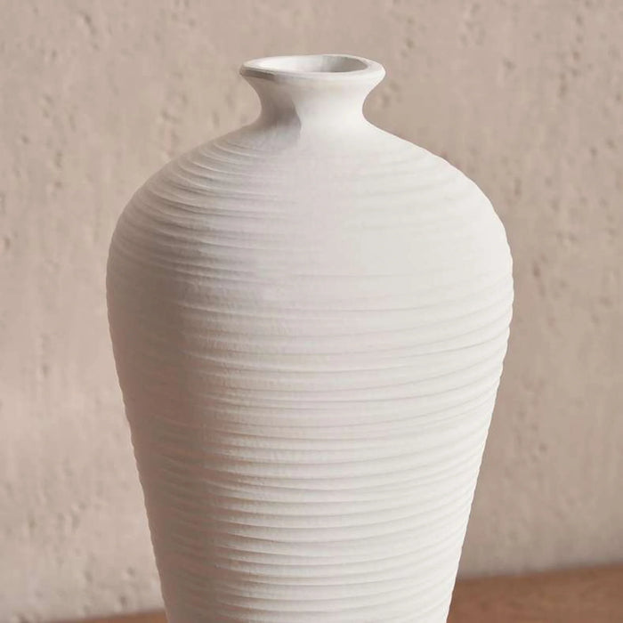 Liane Terracotta Vase 12X12X32Cm - White