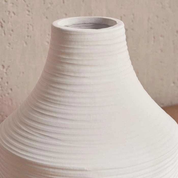 Liane Terracotta Vase 20.5X20.5X19.5Cm - White