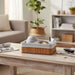 Libby 4-Piece Set Bamboo Storage Organiser With Fabric Liner - 36X26X12Cm - Natural Pan Home