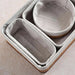 Libby 4-Piece Set Bamboo Storage Organiser With Fabric Liner - 36X26X12Cm - Natural Pan Home
