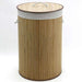 Libby Foldable Bamboo Round Laundry Hamper With Handle 73L 40X40X60Cm -Natural Pan Home