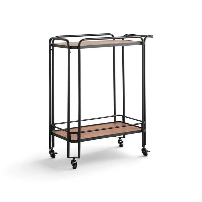 Liberty Serving Trolley 2 Tier Wood - Brown & Black