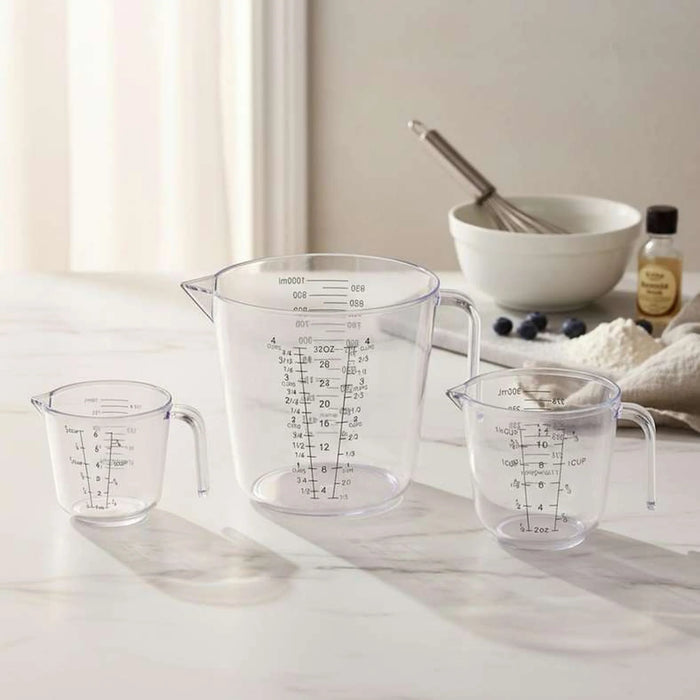 Lica 3-Piece Measuring Cup Set -Clear