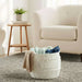 Lilia Paper Rope Storage Basket  26X26X22Cm - White Pan Home
