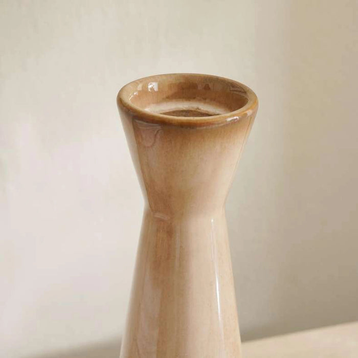 Lilou Ceramic Pillar Candle Holder 7X19.5cm - Brown