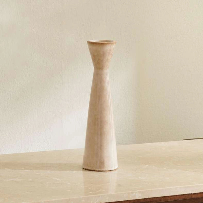 Lilou Ceramic Pillar Candle Holder- Brown
