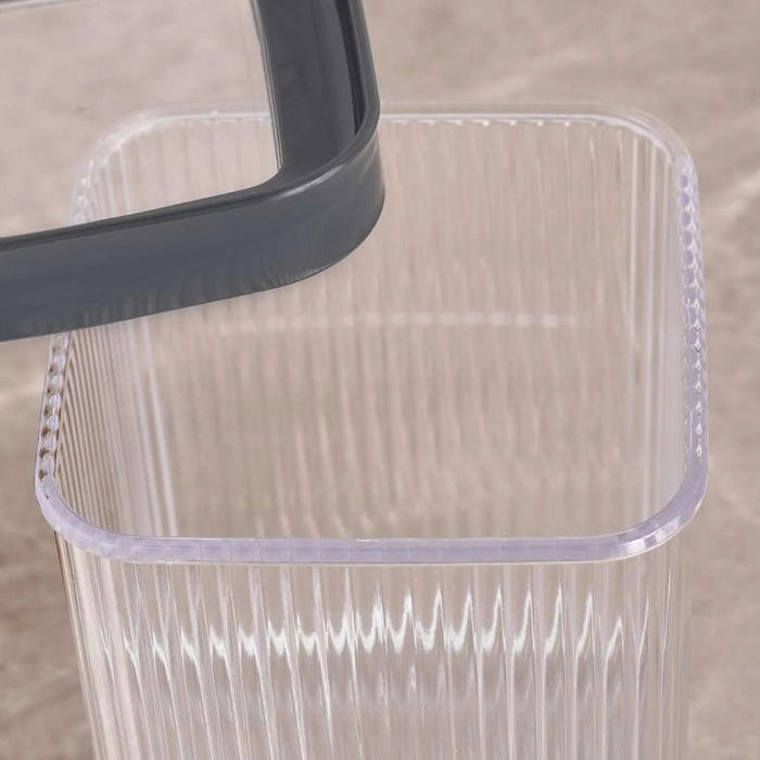 Linea Square Food Container 1.1L - Clear & Grey Pan Home