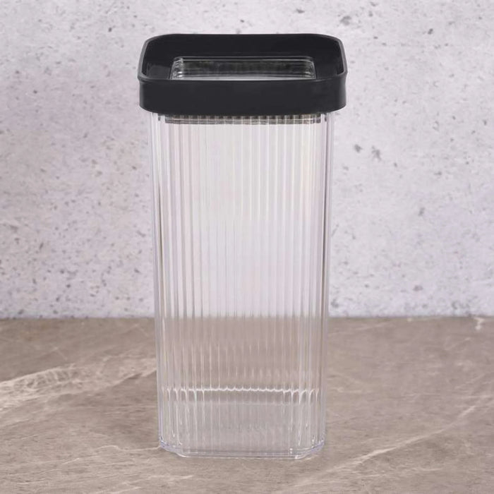 Linea Square Food Container 1.65L - Clear & Grey