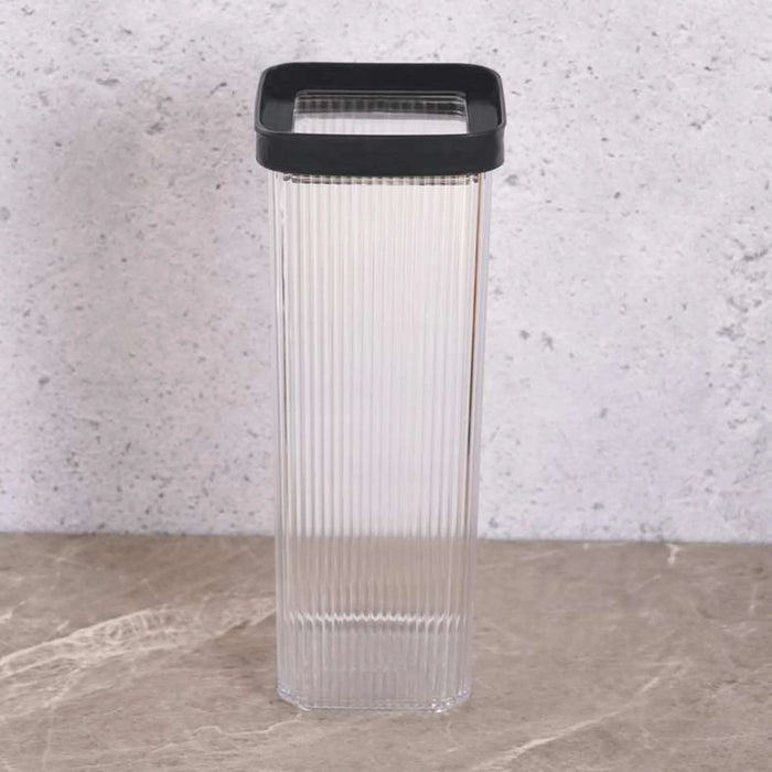 Linea Square Food Container 2.15L - Clear & Grey