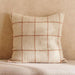 Linen Texture Plaid Hand Woven Down Feel Filled Cushion 50X50Cm - Rust Pan Home