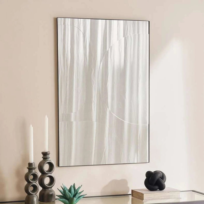 Linton Wall Mirror 60X90Cm - Black Pan Home
