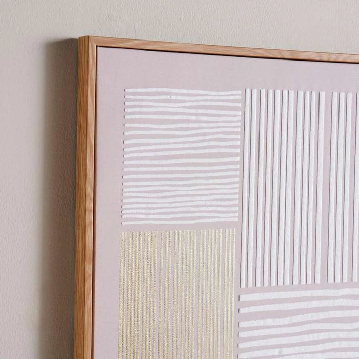 Linus Textured Printed Canvas Wall Art 50X70Cm - Beige Pan Home