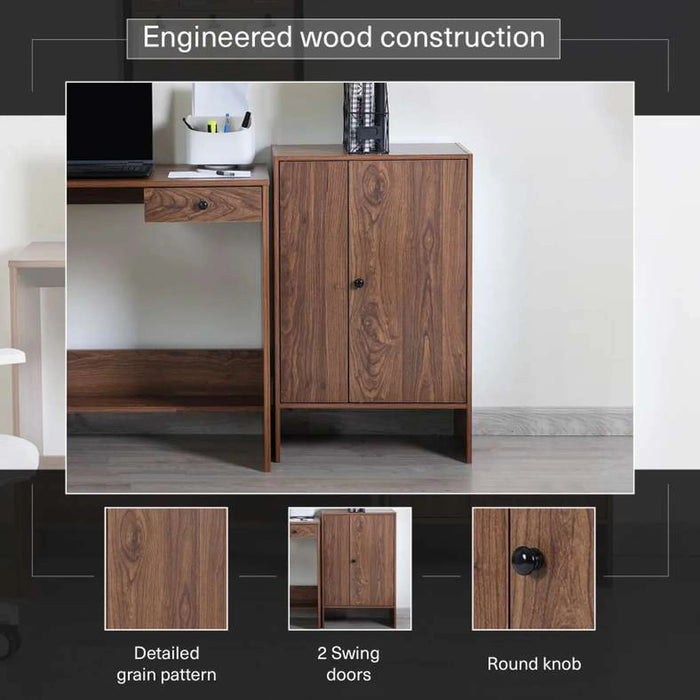 Linz Office Cabinet- Walnut