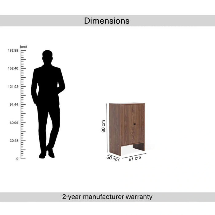 Linz Office Cabinet- Walnut