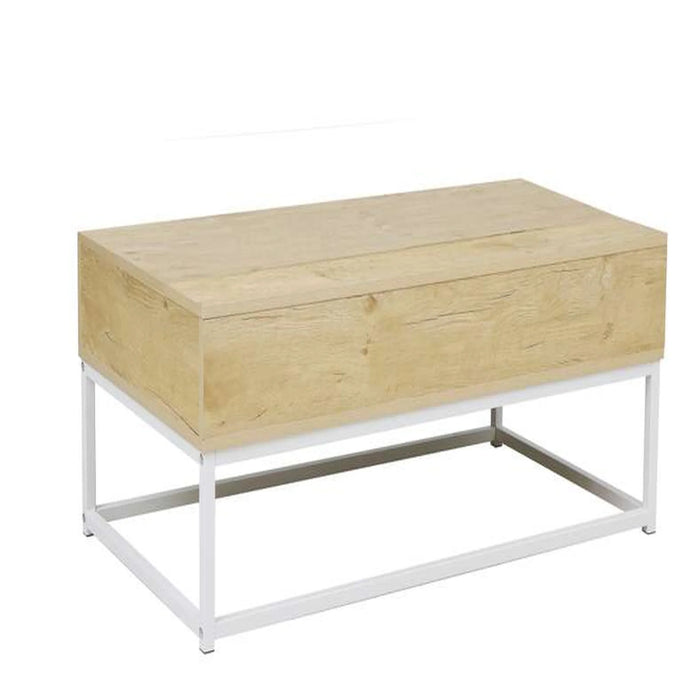 Lionel Coffee Table With Storage Melamine - Natural & White