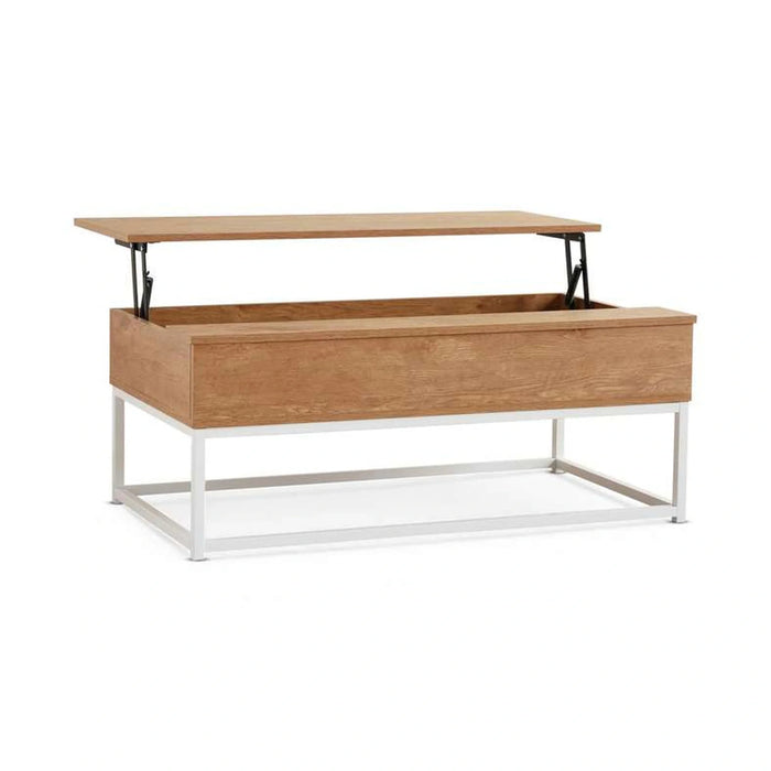 Lionel Coffee Table With Storage Melamine - Natural & White