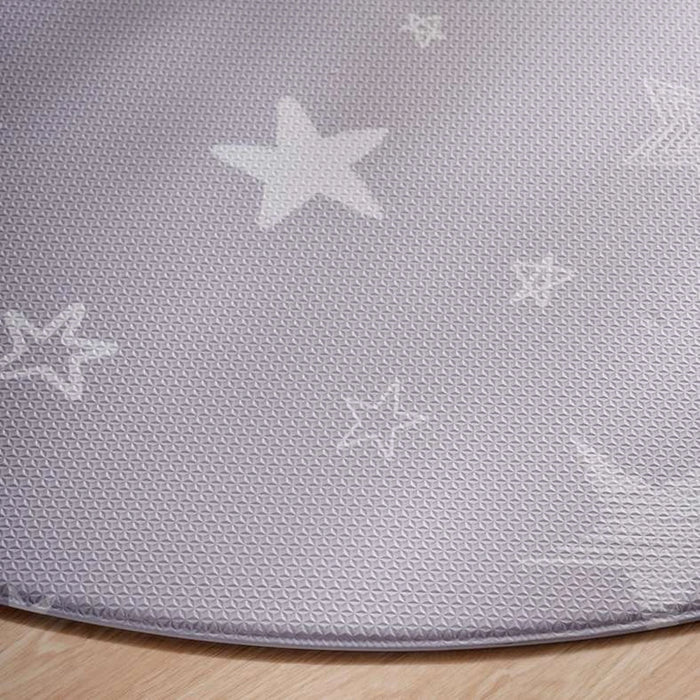 Little Star Printed Non Slip Playmat 140Cm Round- Grey