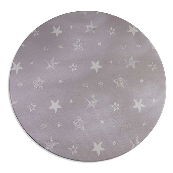 Little Star Printed Non Slip Playmat 140Cm Round- Grey