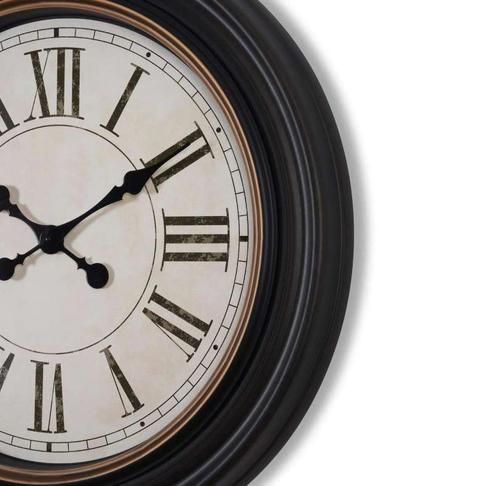 Liva Wall Clock Dia 76.2X5.7Cm - Black Pan Home
