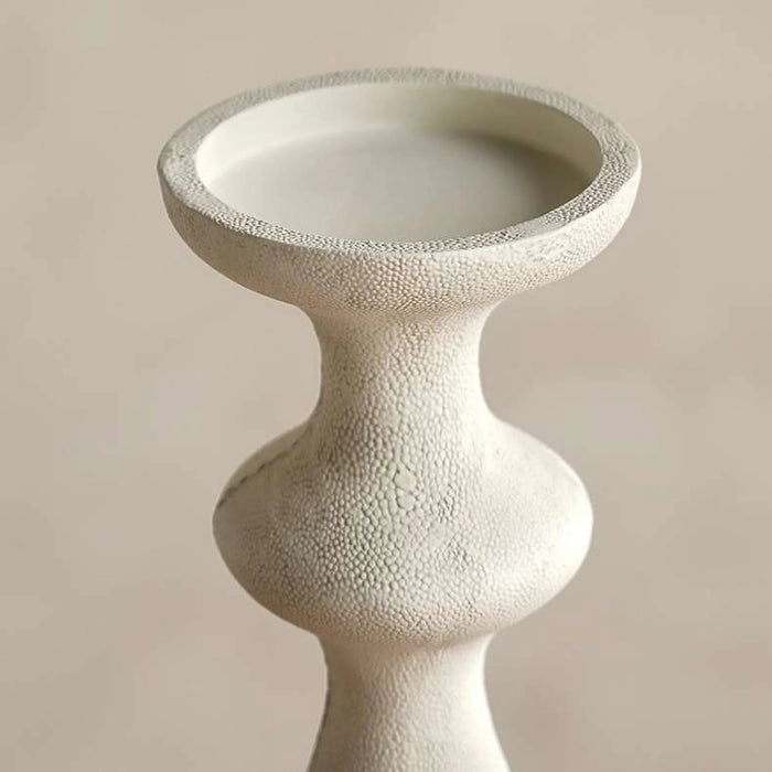 Livi Polyresin Candle Holder 10X10X32Cm - Beige