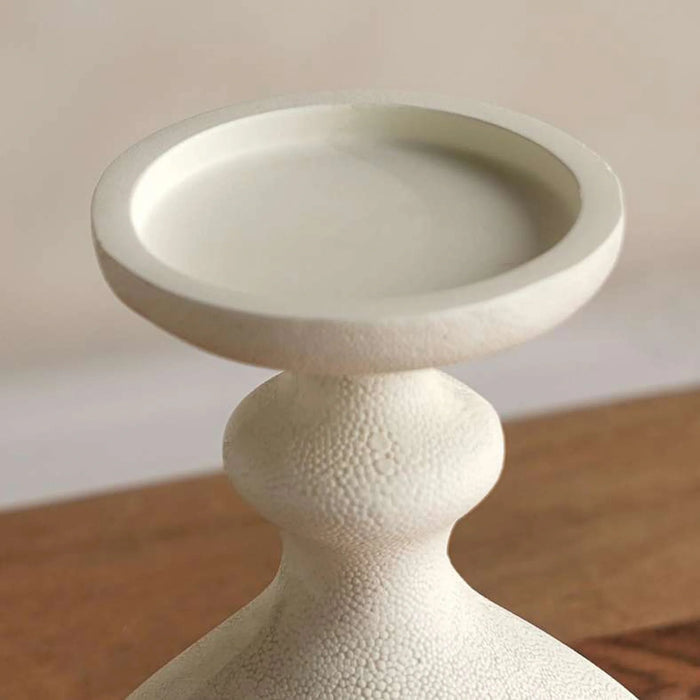Livi Polyresin Candle Holder 13.5X10.5X15.5Cm - Beige