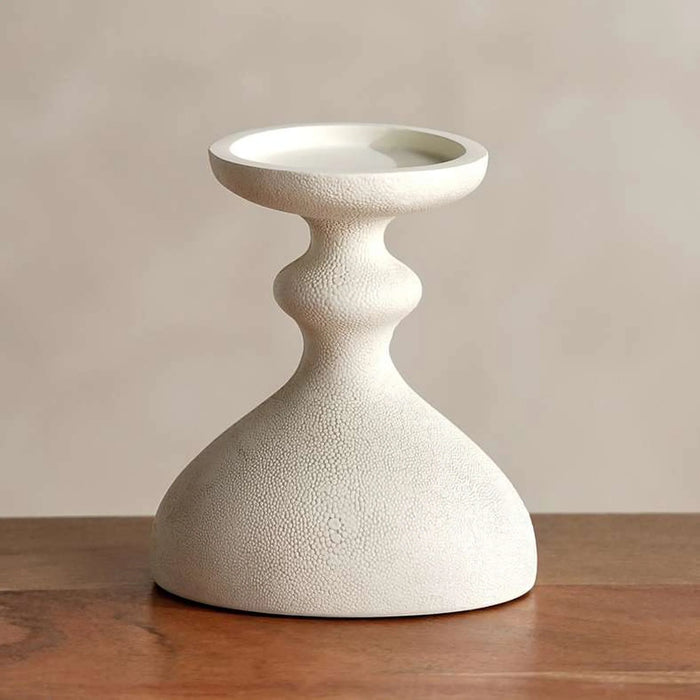 Livi Polyresin Candle Holder 13.5X10.5X15.5Cm - Beige