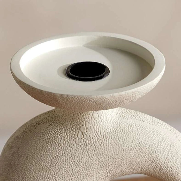 Livi Polyresin Candle Holder 15X10X14Cm - Beige