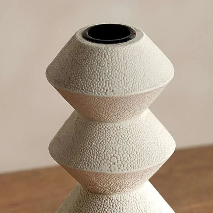 Livi Polyresin Candle Holder 7X7X16.7Cm - Beige