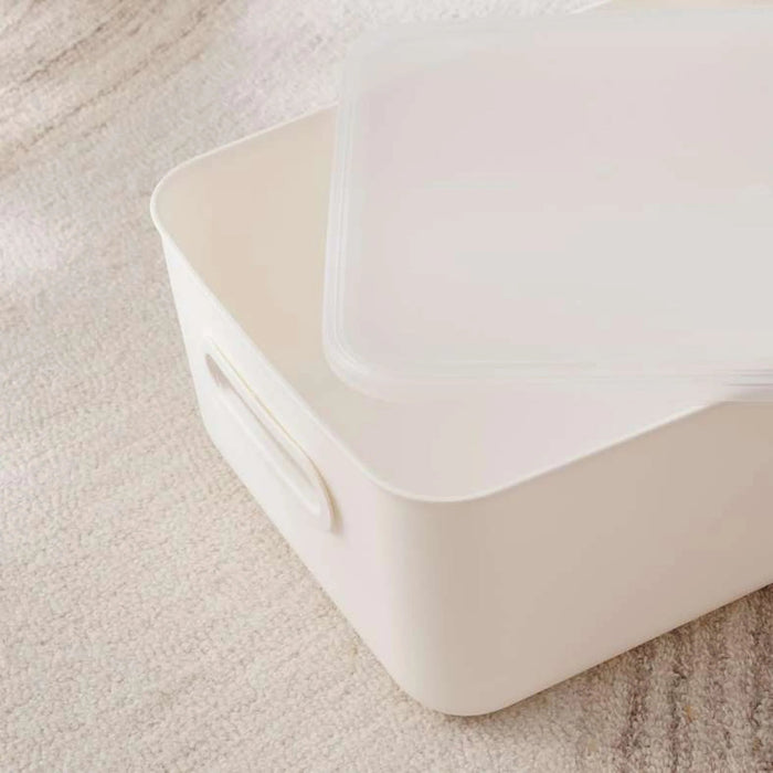 Livia Versatile Storage Box With Lid 13L 38X27.6X15Cm - White Pan Home