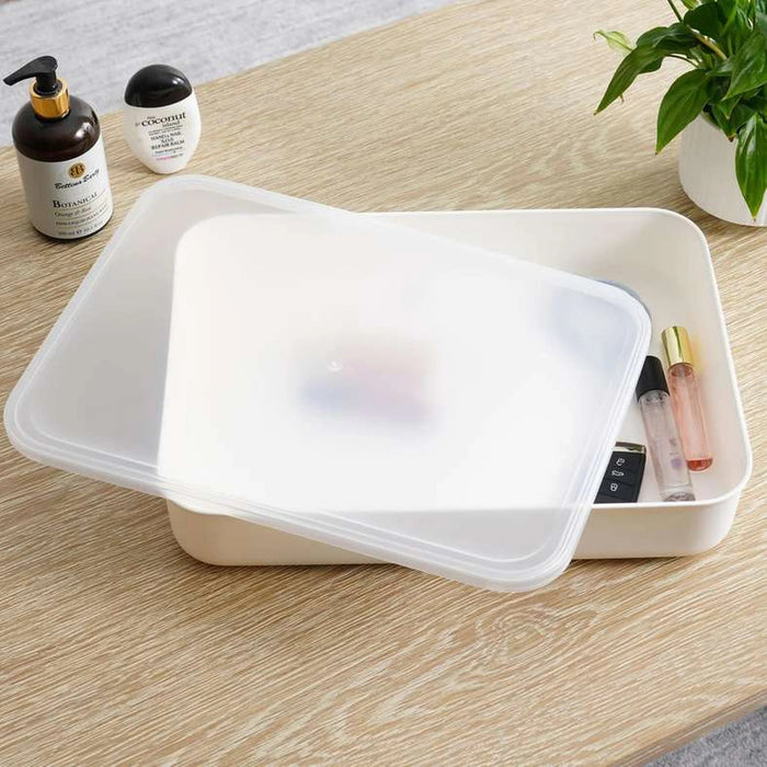 Livia Versatile Storage Box With Lid 6.5L 38X27.6X7.6Cm - White Pan Home