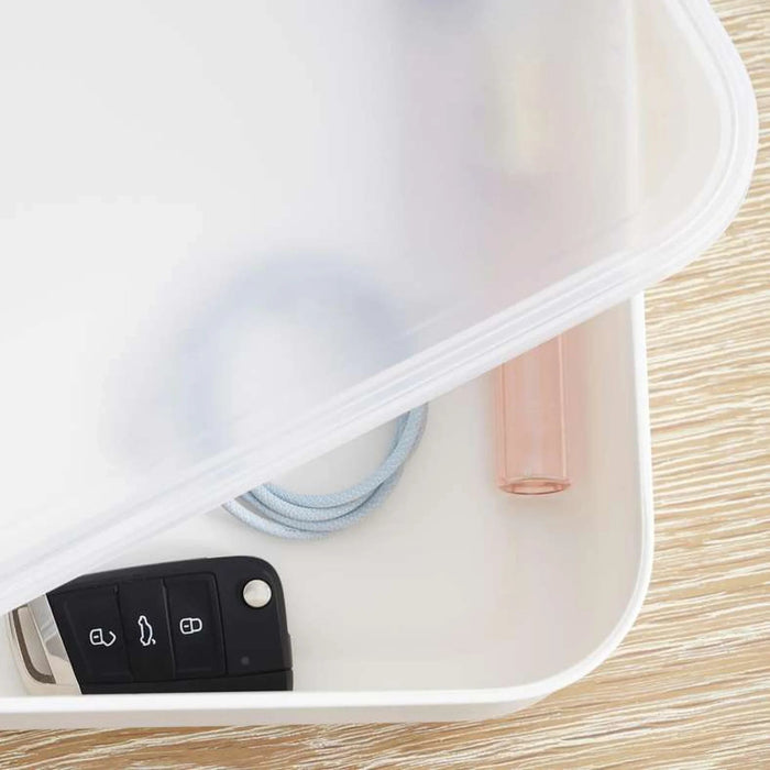 Livia Versatile Storage Box With Lid 6.5L 38X27.6X7.6Cm - White Pan Home