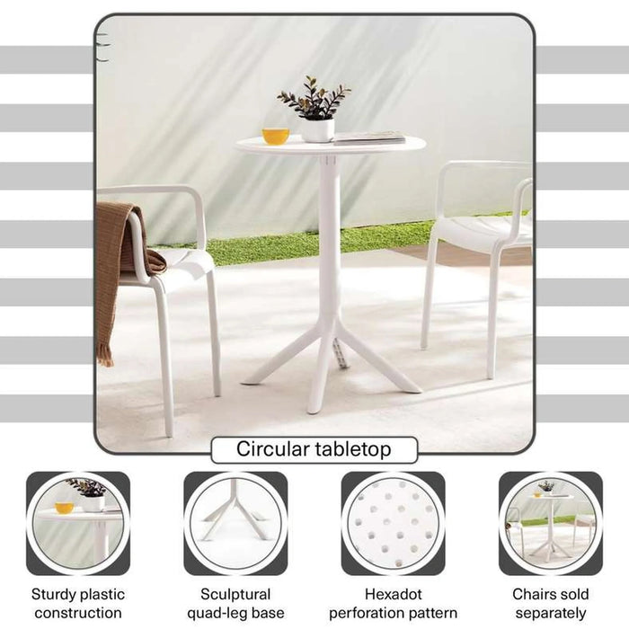 Livoly White Round Table Dia 60 Cm - White