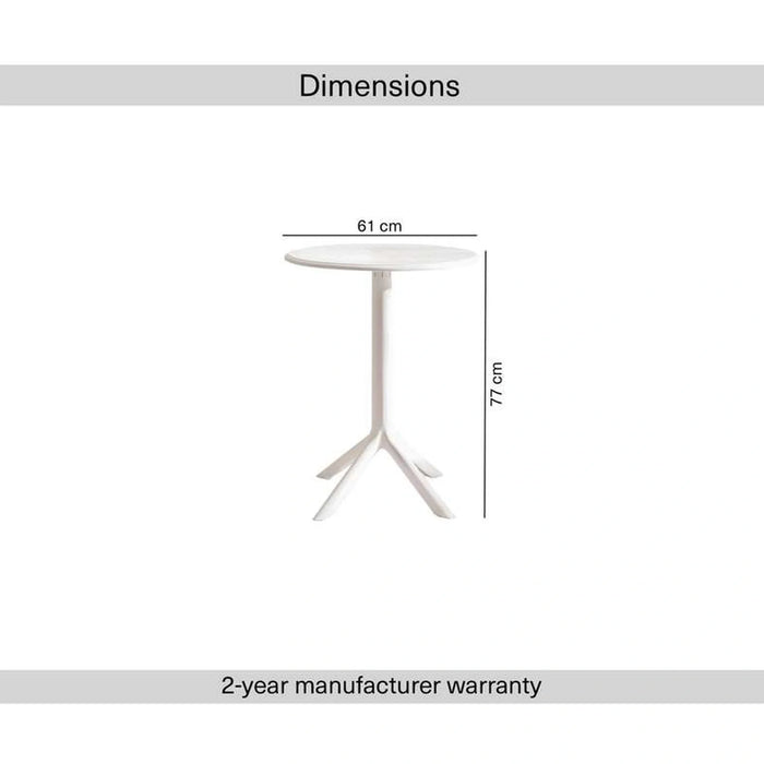 Livoly White Round Table Dia 60 Cm - White