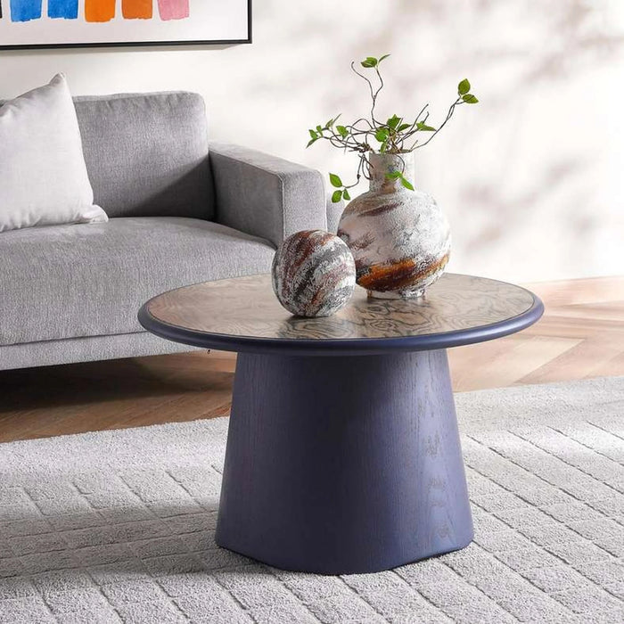 Liya Coffee Table Veneer Large - Natural Blue