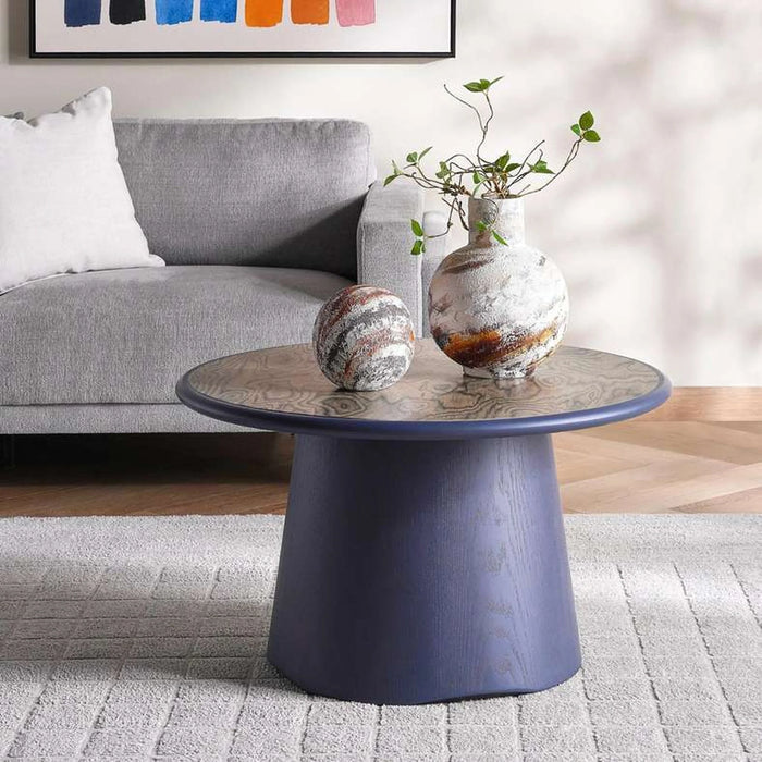 Liya Coffee Table Veneer Large - Natural Blue