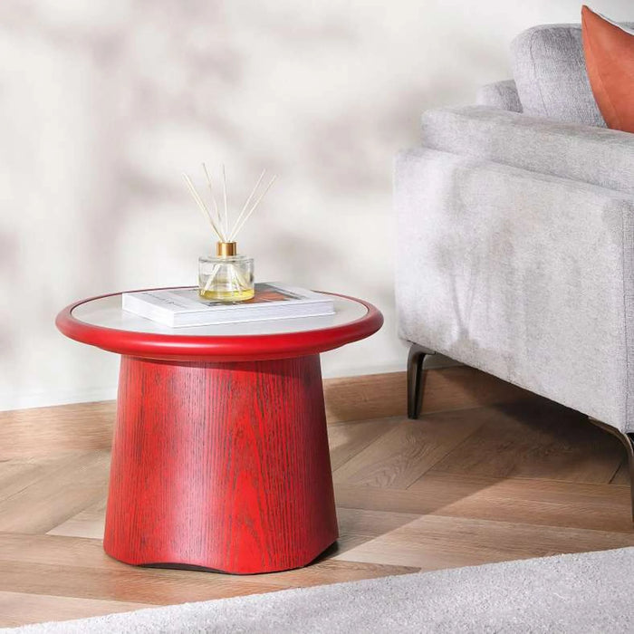 Liya End Table Ceramic Small - Natural Red