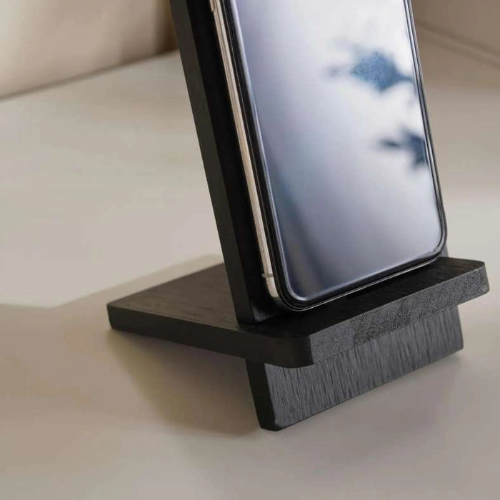 Liz Bamboo Smartphone Stand 10X8X15 Cm - Black Pan Home