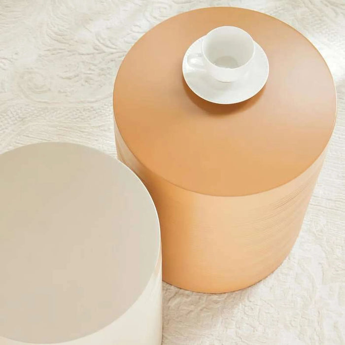 Locumaa End Table Set Of 2 - Orange & White