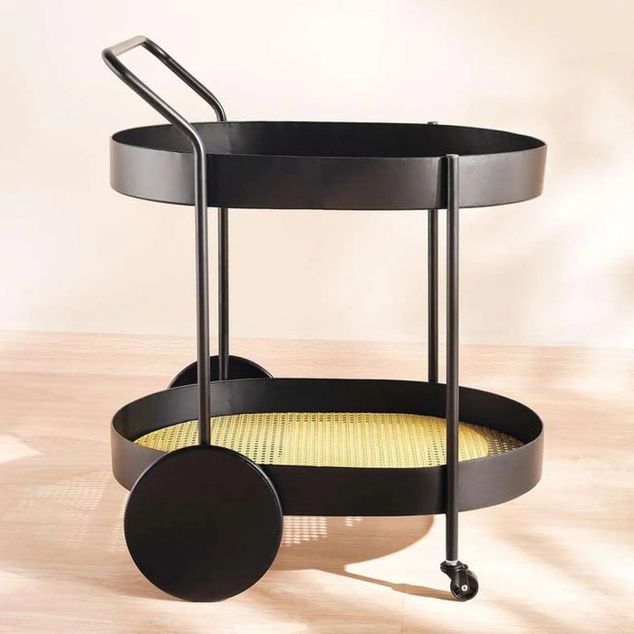 Loislane 2-Tier Kitchen Trolley 62X50X72Cm -Black & Brown