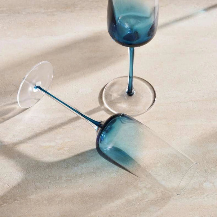 Lona 4-Piece Flute Glass Set 225Ml -Blue