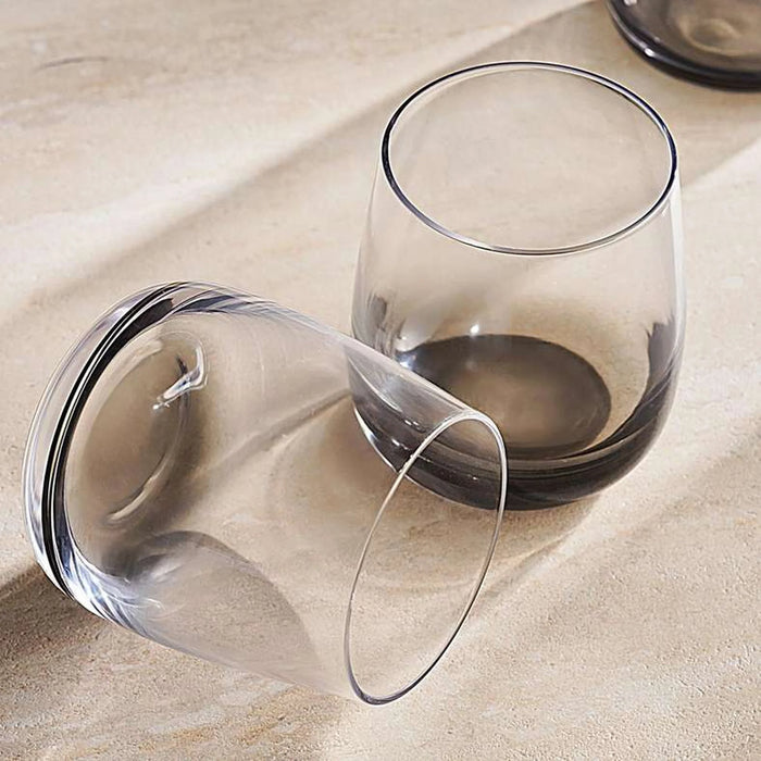Lona 4-Piece Tumbler Glass Set 383Ml -Black