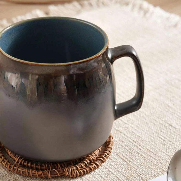 Loran Reactive Glaze Stoneware Mug 400Ml -Brown Pan Home
